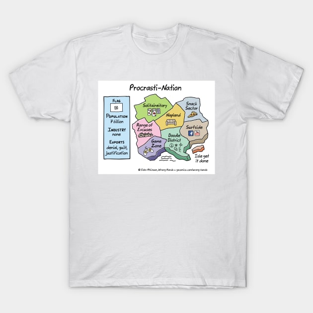 Procrasti-Nation T-Shirt by WrongHands